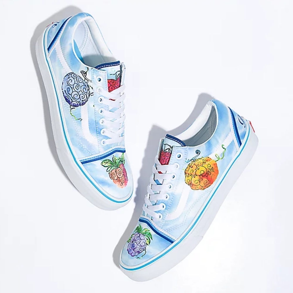 VANS x ONE PIECE Old Skool Devil Fruit Blue Shoes NEW men's 6.5